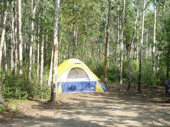 Hot Springs Campground & Hostel Upper Laberge Buitenkant foto